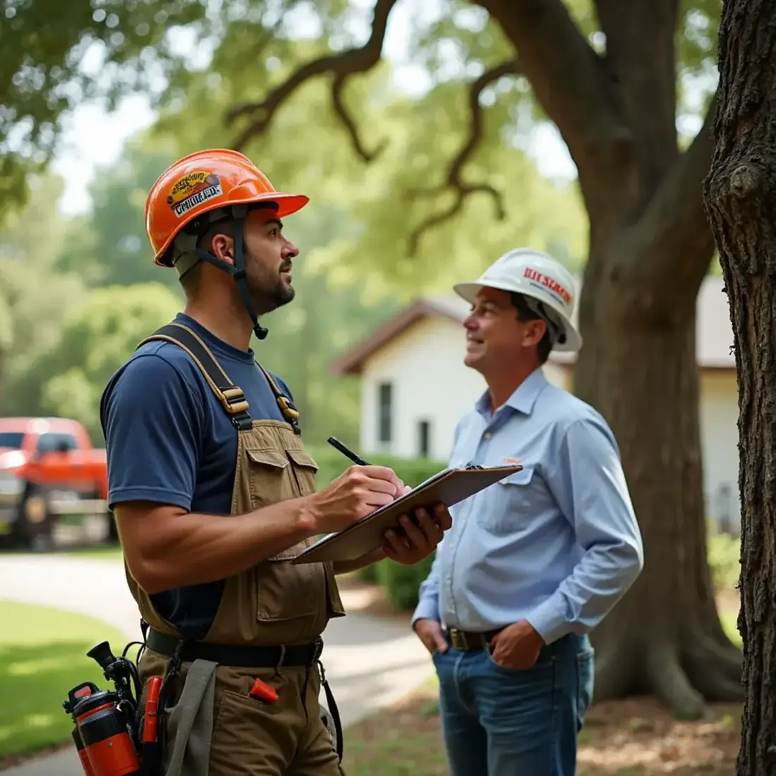 Cowboy Tree Care crew performing arborist consultations in San Antonio, TX