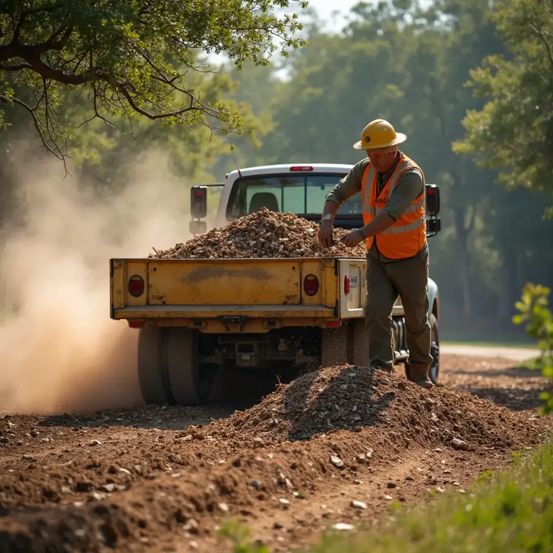 Cowboy Tree Care crew performing land & lot clearing in San Antonio, TX
