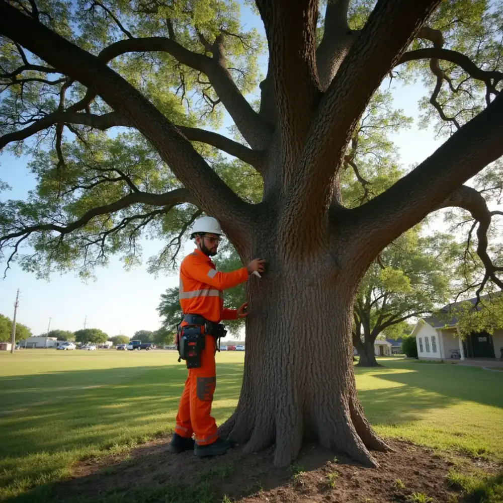 Tree service crew working in South Austin / Manchaca, TX