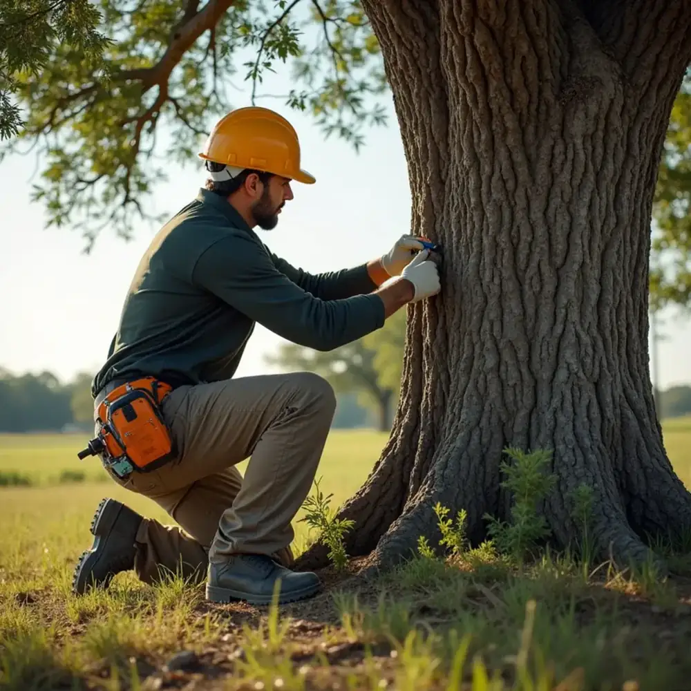 Tree service crew working in Boerne, TX