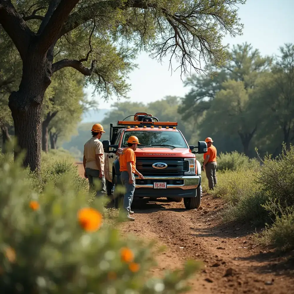 Tree service crew working in Bulverde, TX